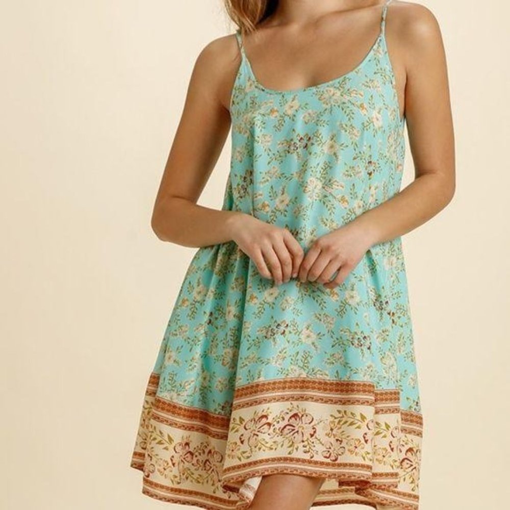 NEW Minty Printy Slip Dress - Picture 4 of 9